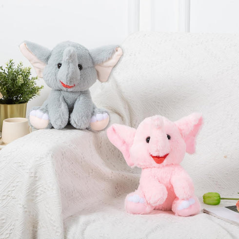 Elephant Stuffed Animal Pink Stuffed Elephant Plush Toys Cute Plush Elephant Toy Elephant Gifts for Women Elephants Stuffed Animals for Kids Girlf...