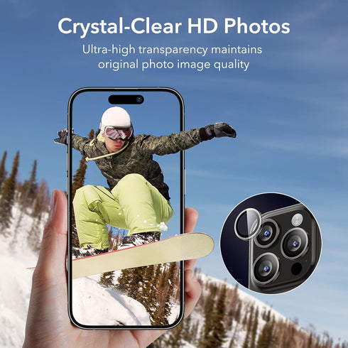 ESR 2 Pack Camera Lens Protector for iPhone 15 Pro Max/15 Pro/14 Pro Max/14 Pro, Ultra-tough HD Individual Lens Protectors, Scratch Resistant, Ult...