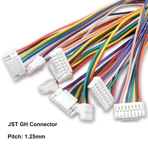 JST GH 1.25mm Connector Kit, 2/3/4/5/6/7/8/10 Pin 80 PCS Male Housing Plug Connectors with 500 PCS Plug Terminal...