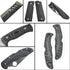 Cool Hand 2 pcs G10 Knife Handle Scales Slabs Custom DIY Tool Material for Knives Making Blanks Blades, Gray/Black, KHM-G10-5...