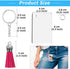 Modacraft 120Pcs Sublimation Keychain Blanks Bulk Set with Rectangle Sublimation Blanks Tassels Keychain Rings & Jump Rings for DIY Keychain Craft...