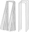 Landscape Staples, Galvanized Garden Stakes, U-Shaped Tent Stakes, 30 Pcs 6 Inch 11 Gauge Plant Cover Stakes, Anti-Rust Ground Sod Pins Yard Stake...