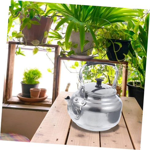 Metal Teapot Hot Tea Maker Outdoor Tea Kettle Stove Safe Teapot Tea Pot Wear-resistant Stovetop Kettle Camping Kettle Induction Heater Home Suppli...