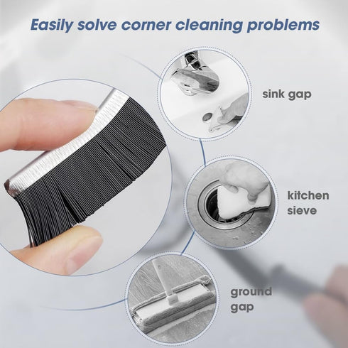 Hard Bristle Crevice Cleaning Brush, Small Cleaning Brushes, Grout Cleaner Brush, Toilet Brush, Scrub Brush for Shower Tile, Skinny Gap Cleaning T...