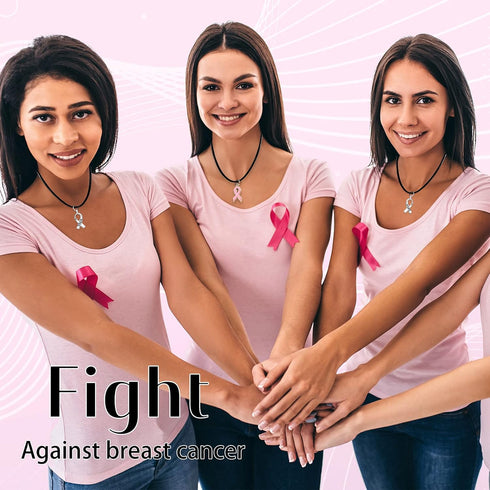 100 Pcs Breast Cancer Charms for Jewelry Making Awareness Ribbon Charm Beads Hope Ribbon Pendant Charms for DIY Craft Making Supplies Jewelry...