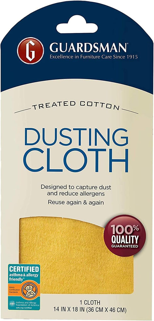 Guardsman Wood Furniture Dusting Cloths - 1 Pre-Treated Cloth - Captures 2X The Dust of a Regular Cloth, Specially Treated, No Sprays or Odors - 4...