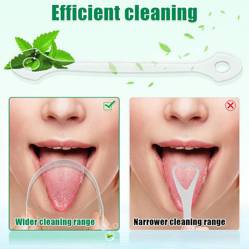 25 Count Disposable Tongue Scraper, Plastic Tongue Cleaner for Adults and Kids, Tongue Scrubber for Oral Care, Promote Fresh Breath...