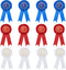 Award Ribbon Rosette Set Satin Participation Ribbon Honorable Ribbon Badge Blue Red and White Prize Ribbons 1st 2nd 3rd Place Medals for Classroom...