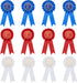 Award Ribbon Rosette Set Satin Participation Ribbon Honorable Ribbon Badge Blue Red and White Prize Ribbons 1st 2nd 3rd Place Medals for Classroom...