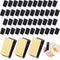 50 Pieces Self Adhesive Clips Adhesive Wall Tapestry Clips Black Plastic Sticky Picture Hanging Clips Poster Spring Clips Double Sided Adhesive Sp...