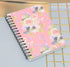 Yansanido Spiral Notebook, 4 Pcs A6 Flower Design Thick Hardcover 8mm Ruled 4 Color 80 Sheets -160 Pages Journals for Study and Notes (A6-4pcs flo...