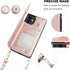 Bocasal Crossbody Wallet Case for iPhone 12 Mini Credit Card Holder PU Leather Kickstand Shockproof Detachable Cross Body Strap Lanyard Magnetic C...