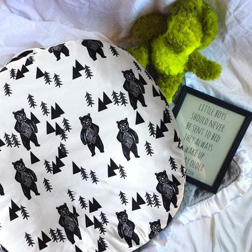 Baby Lounger Cover, Bear Newborn Lounger Cover for Boys, Snugly Fit Infant Lounger for Baby, Infant Removable Slipcover, Animal Breathable & Reusa...