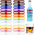 Stretchable Drink Markers 24pcs, Wine Glass Markers, Drink Identifiers for Glasses Cup, Beer Bottle, Mug, Jar, Cocktail Glass, Drink Labels for Pa...