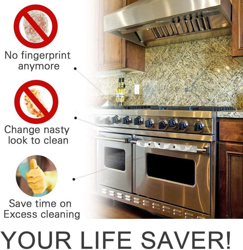 OUGAR8 Refrigerator Door Handle Covers Handmade Decor Protector for Ovens, Dishwashers.Keep Your Kitchen Appliance Clean from Smudges, Food Stains (5 Pieces, Quatrefoil)