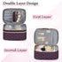 IGOLUMON Travel Makeup Bag Double Layer Make Up Bag Portable Large Cosmetic Bag Wide-open Toiletry Bag for Women Roomy Cosmetic Case Pouch Multifu...