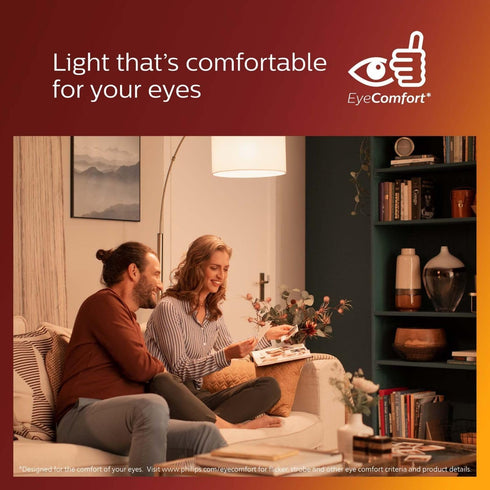 Philips LED Vintage Flicker-Free Amber Spiral ST19 Dimmable, Eyecomfort Technology, 400 Lumen, Amber Light(2000K), 6.5W=60W, Title 20 Certified, E...