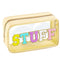 Chenille Letter Clear Makeup Bag Large Nylon Preppy Patch Stuff Cosmetic Bag with Zipper Travel Makeup Pouch Transparent PVC Waterproof Toiletry O...