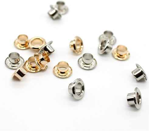 Raydodo 140 Sets Reinforced Grommet Kit, 1/4 Inch Metal Brass Eyelet Kit with 3 Pieces Grommet Tool Boot Eyelet Repair Kit and Grommets for Fabric...