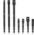 NEIKO 00254A Impact Socket Adapter and Magnetic Bit Holder, 7-Piece Set, 1/4" Hex Shank with 1/4, 3/8, 1/2-Inch Drive, Socket Adapter Extension Se...