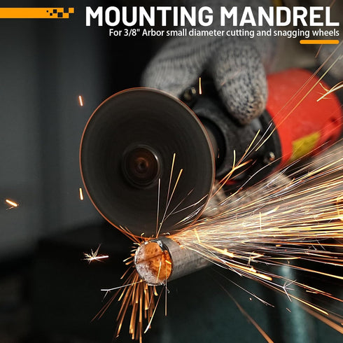 Cut-Off Wheel Mounting Mandrel Holder 3/8" & 1/4" Arbor Hole with 1/4" Shaft Stem for Die Grinder Accessories Drill Rotary Tool(1Pack)...