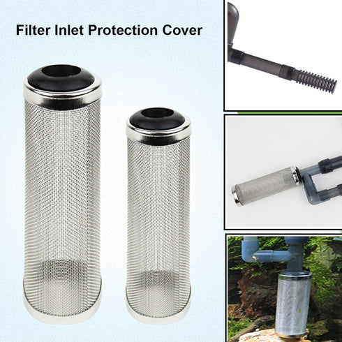 16mm Stainless Steel Aquarium Inflow Inlet Filter Aquarium Filter Intake Cover Fish Shrimp Mesh Net Filter Guard Fish Tank Intake Strainer Cover...