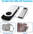 ABLAZE 8GB Flash Drive 5 Pack, Metal USB 2.0 Thumb Drives with Keychains USB Stick Pendrive (Sliver)...