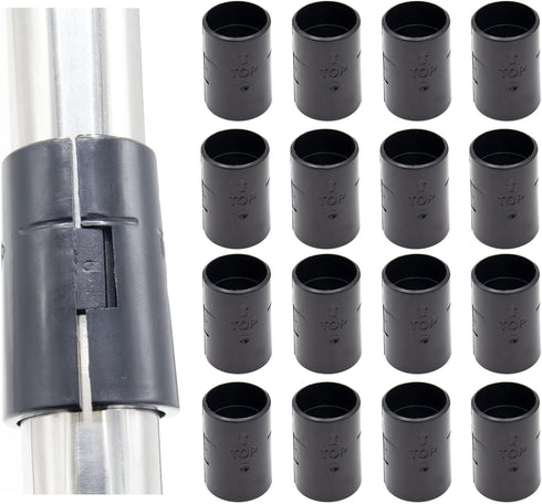 16 Pack Wire Shelf Shelving Clips for 1-1/2" Post, 8 Pair Plastic Shelf Clips Split Shelving Sleeves for Wire Shelf Brackets, Wire Shelving Replac...