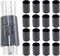 16 Pack Wire Shelf Shelving Clips for 1-1/2" Post, 8 Pair Plastic Shelf Clips Split Shelving Sleeves for Wire Shelf Brackets, Wire Shelving Replac...