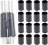 16 Pack Wire Shelf Shelving Clips for 1-1/2" Post, 8 Pair Plastic Shelf Clips Split Shelving Sleeves for Wire Shelf Brackets, Wire Shelving Replac...