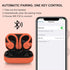 Orange Over Ear Wireless Earbuds with Earhooks Running Bluetooth Earbuds with ear hook Waterproof Small Earphones in Ear Headphones Noise Cancelli...
