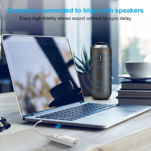 Bluetooth 5.0 Transmitter and Receiver 3 in 1, Dual Pairing Bluetooth Audio Transmitter Receiver Wireless Adapter with LCD Display 3.5mm AUX Stere...