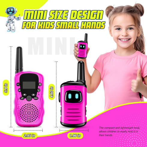 Kids Walkie Talkies Toys for Girls: comedyfun Mini Robots Walkies Talkies 2 Pack Birthday Gifts for 3 4 5 6-8 Year Old Girls Toys for 4 5 6 7 8-10...