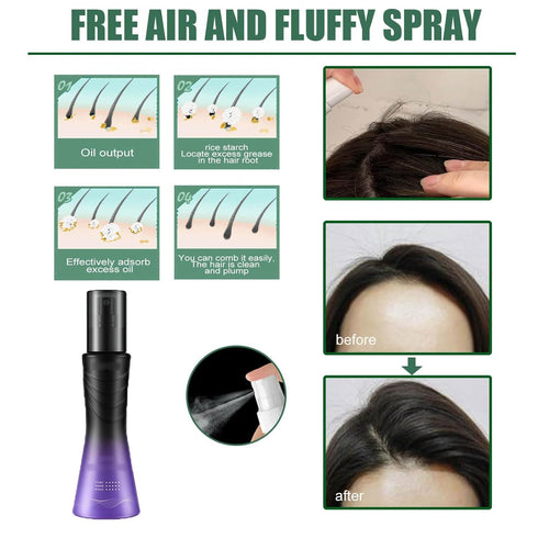 Leave-In Refreshing Volume Non-Sticky Spray for Hair Care, Airy Pomade Spray Long-Lasting Styling Fluffy Leave-in Conditioning Spray (2PCS)...