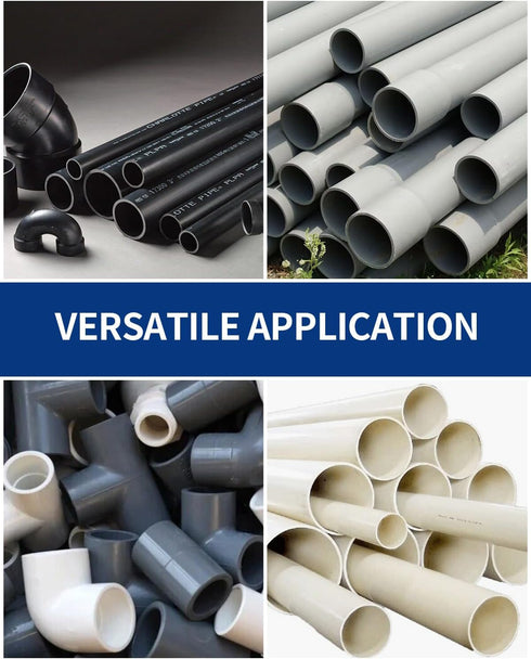 1-1/2'' PVC Pipe Reamer, Plastic Pipe Fitting Reamer, Clean Leftover Pipe & Solvent Cement Residue, Fits into Standard 1/2" Drill, for Use with Sc...