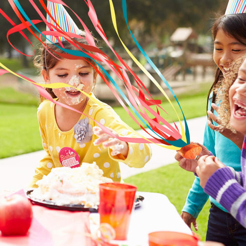 10 Pcs Throw Streamers, Colorful Hand Held Party Streamers Party Poppers No Mess Throw Confetti Pop Out Streamers for Birthday Weddings Events Chr...