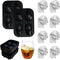 Skull Ice Cube Maker Tray 3D Silicone Ice Skull Maker for Christmas Halloween Whiskey Cocktails Juice (Black)...