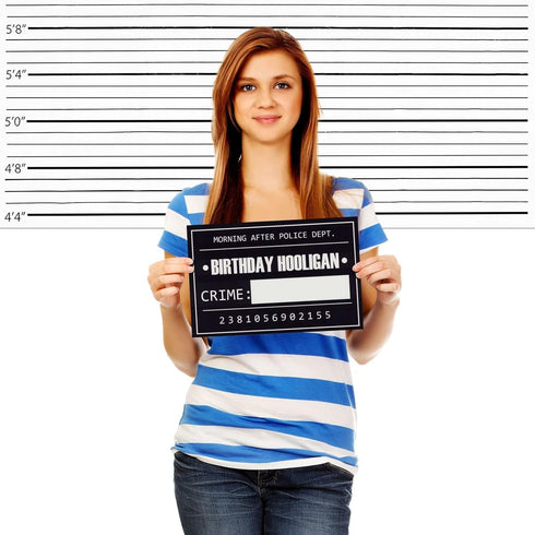 BLUE PANDA 25 Pack Bachelorette Mugshot Signs w/Height Chart - Bachelorette Backdrop for Wedding, Birthday, Jail Party Decorations, Halloween & Cr...
