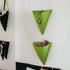 Pack of 6 Green Triangle Felt Wall Hanging Planters - 10" x 12" - Versatile & Eco-Friendly Wall, Vertical, and Hanging Planters for Outdoor & Indo...
