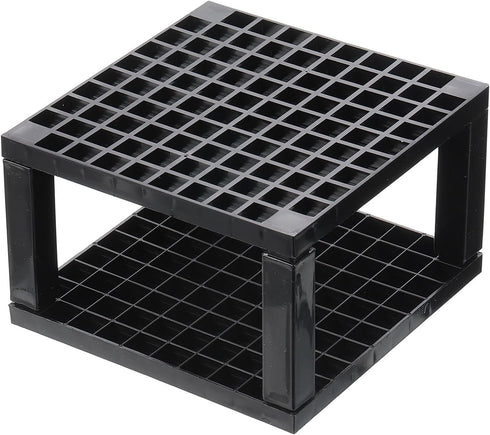 PATIKIL 1pcs Paint Brush Holder, Paint Brush Storage Organizer 96 Holes Plastic Paint Storage Desk Stand Square for Artist Desk Makeup Pencil, Bla...