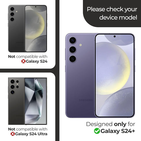 ArmorSuit 2+2 Pack for Samsung Galaxy S24 Plus 6.7" Tempered Glass Screen Protector + Lens Protector Case Friendly 9H MilitaryShield (w/Alignment ...