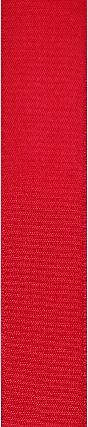 LIUYAXI Hot Red Double Faced Satin Ribbon, 1/4" X Continuous 50 Yards, Thin Ribbons Perfect for Gift Wrapping Wedding Invitation Card Hair Bows Ta...