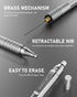 Nicpro 0.5 & 0.7 & 0.9 mm Metal Mechanical Pencil Set with Case, 6PCS MP1000 Artist Lead Pencil with 12 Tubes HB & 2B Lead Refills, Erasers For Ar...
