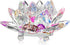 OwnMy Sparkle Crystal Lotus Flower Hue Reflection Feng Shui Home Decor with Gift Box (4 Inch/ 100MM Rainbow)...