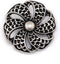 20 pcs Vintage Hollow Scale Pattern Silver Metal Shank Sewing Coat Buttons -25mm -1"...