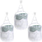 3 Pieces Hanging Laundry Hamper Laundry Bag to Hang Foldable Mesh Hamper Dirty Cloth Basket with Carry Handle Door Net for Store Cloth, Toy, Campi...