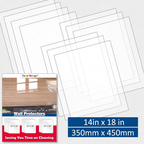 Clear Wall Protector Contact Paper, Kitchen Wall Stickers, Wall Protector Sheet for Trash Cans, Chair Bumpers, Carpet, Stove Backsplashes and Behi...