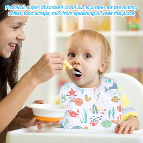 12 Pieces Sublimation Blank Baby Bib Heat Press White Baby Bib Printable Reusable Dribbler Bib Stain and Odor Resistant Feeder Drool Bib for Infan...