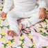 Mini Crib Sheet with Garden Flower Pattern - 100% Organic Cotton Pack n Play Fitted Sheet - Premium Pack n Play Sheets - Compatible as Graco Pack ...