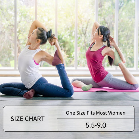 Women Yoga Socks,Non Slip Grip Pilates Socks Unthickened...